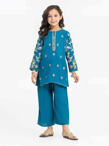 blue shalwar kameez