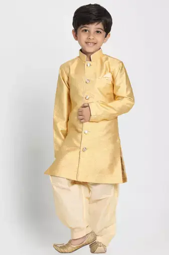 golden sherwani with shalwar