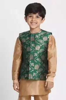 green waskit with golden suite