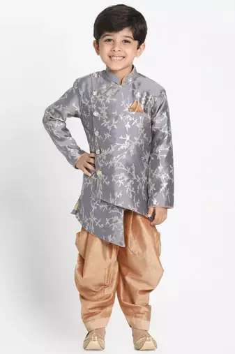 grey with golden prince suit