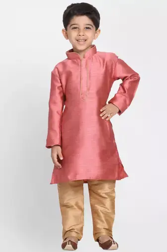 golden pink kurta with golden shalwar