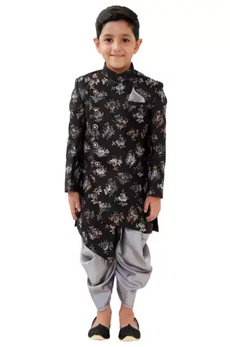 prince sherwani with grey shalwar